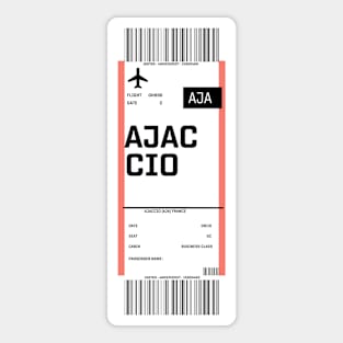Boarding pass for Ajaccio Sticker
